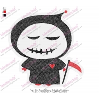 Funny Grim Reaper Halloween Embroidery Design